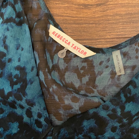 Rebecca Taylor animal print silk ruffled tank - Picture 10 of 11